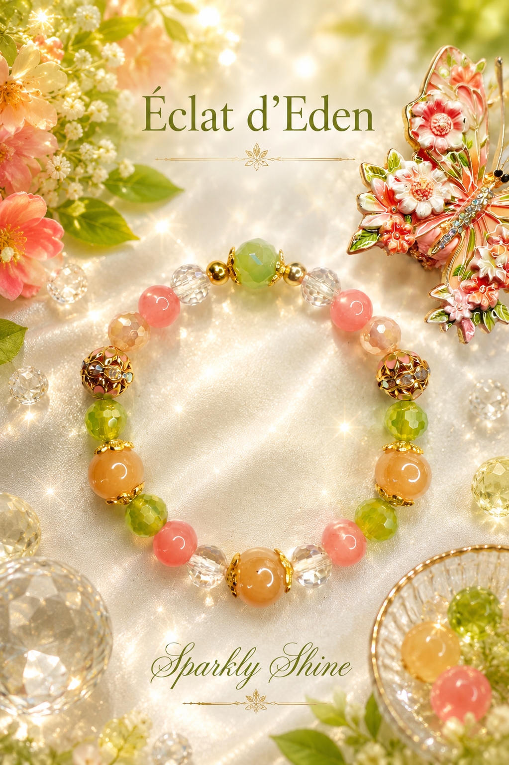 Bracelets en Verre et Pierres Naturelles