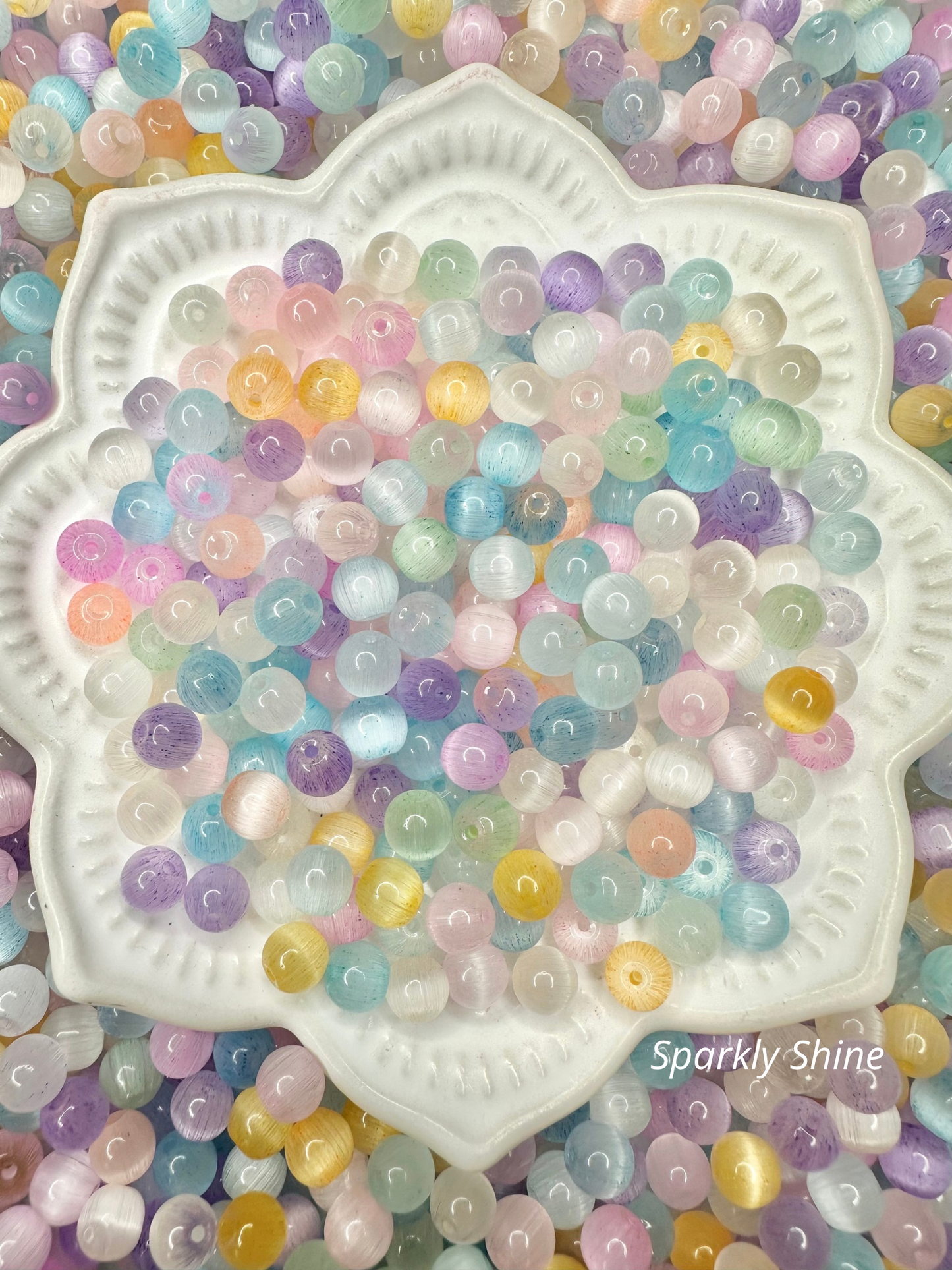 Éclat Mix Perles Oeil de Chat (6mm)