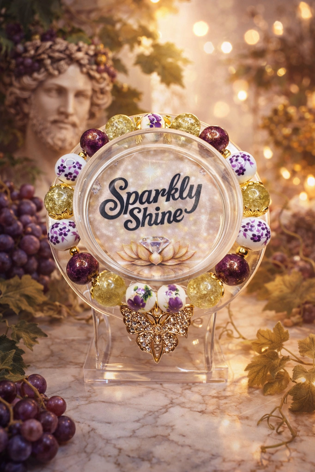 Bracelets en Verre et Pierres Naturelles