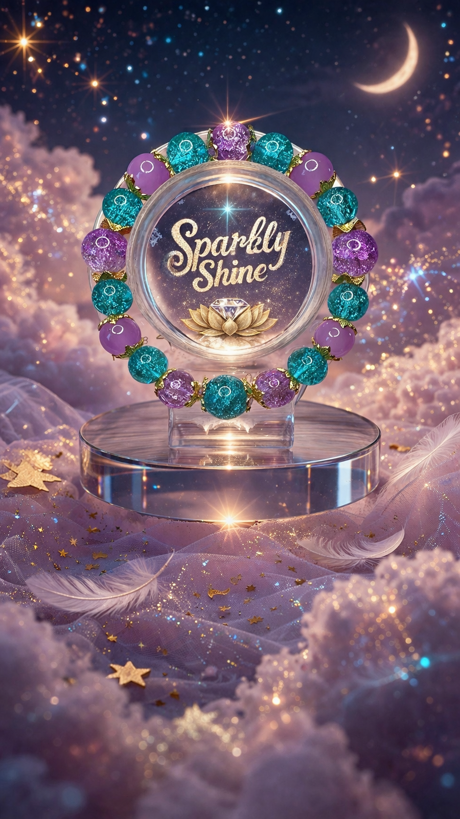 Bracelets en Verre et Pierres Naturelles
