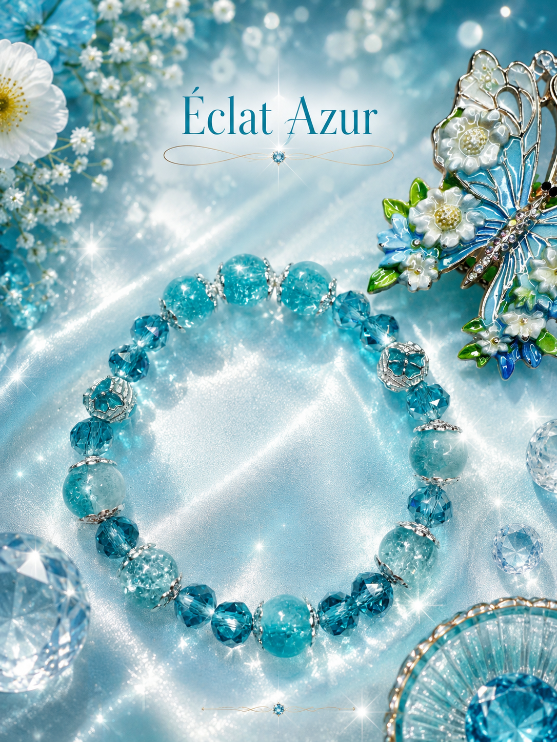 Bracelets en Verre et Pierres Naturelles