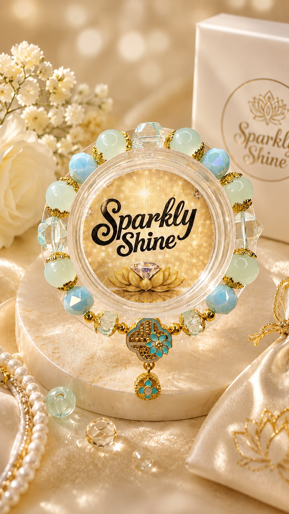 Bracelets en Verre et Pierres Naturelles