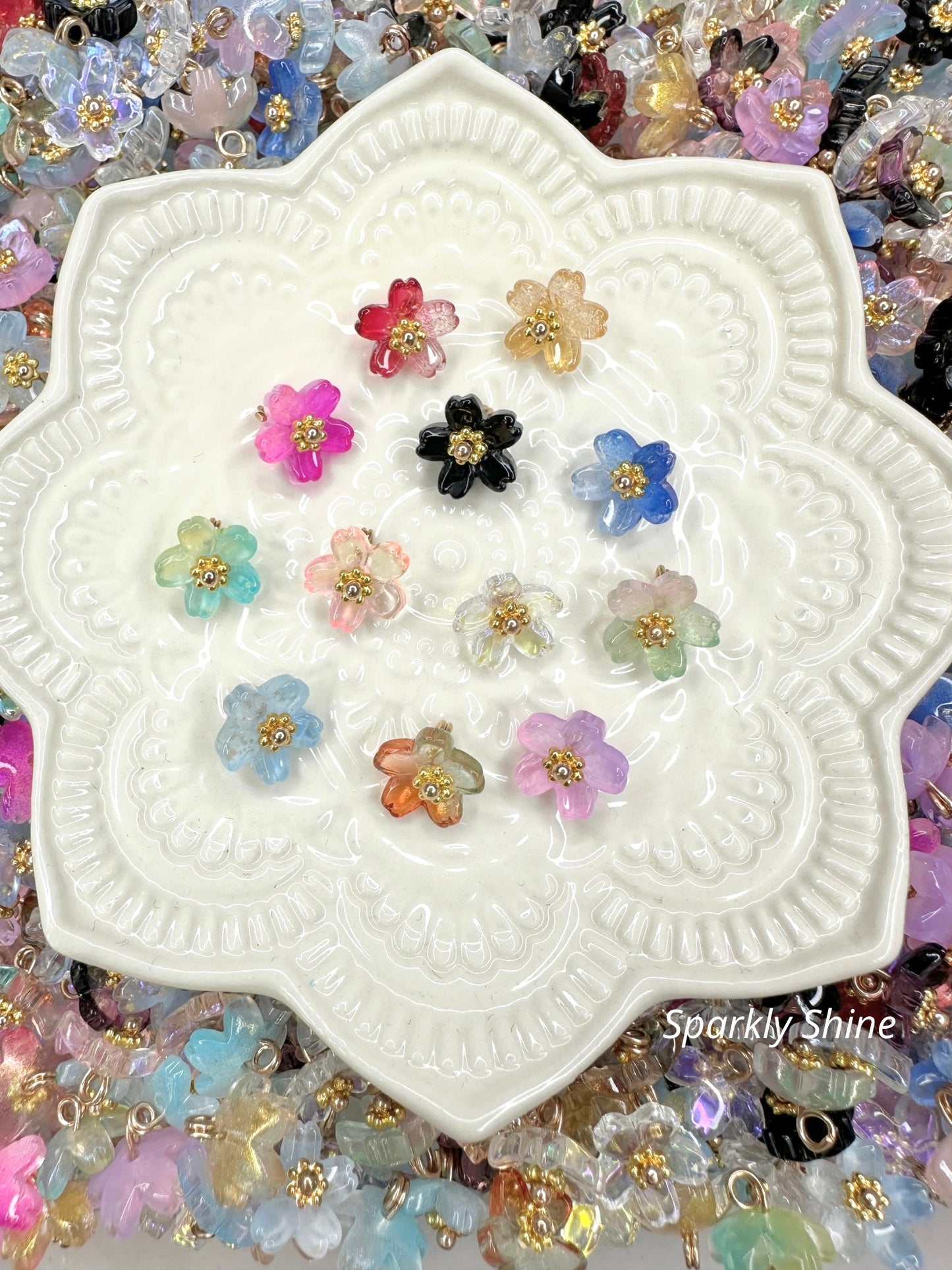 Mix Perles Design Sakura + Tiges Intégrées