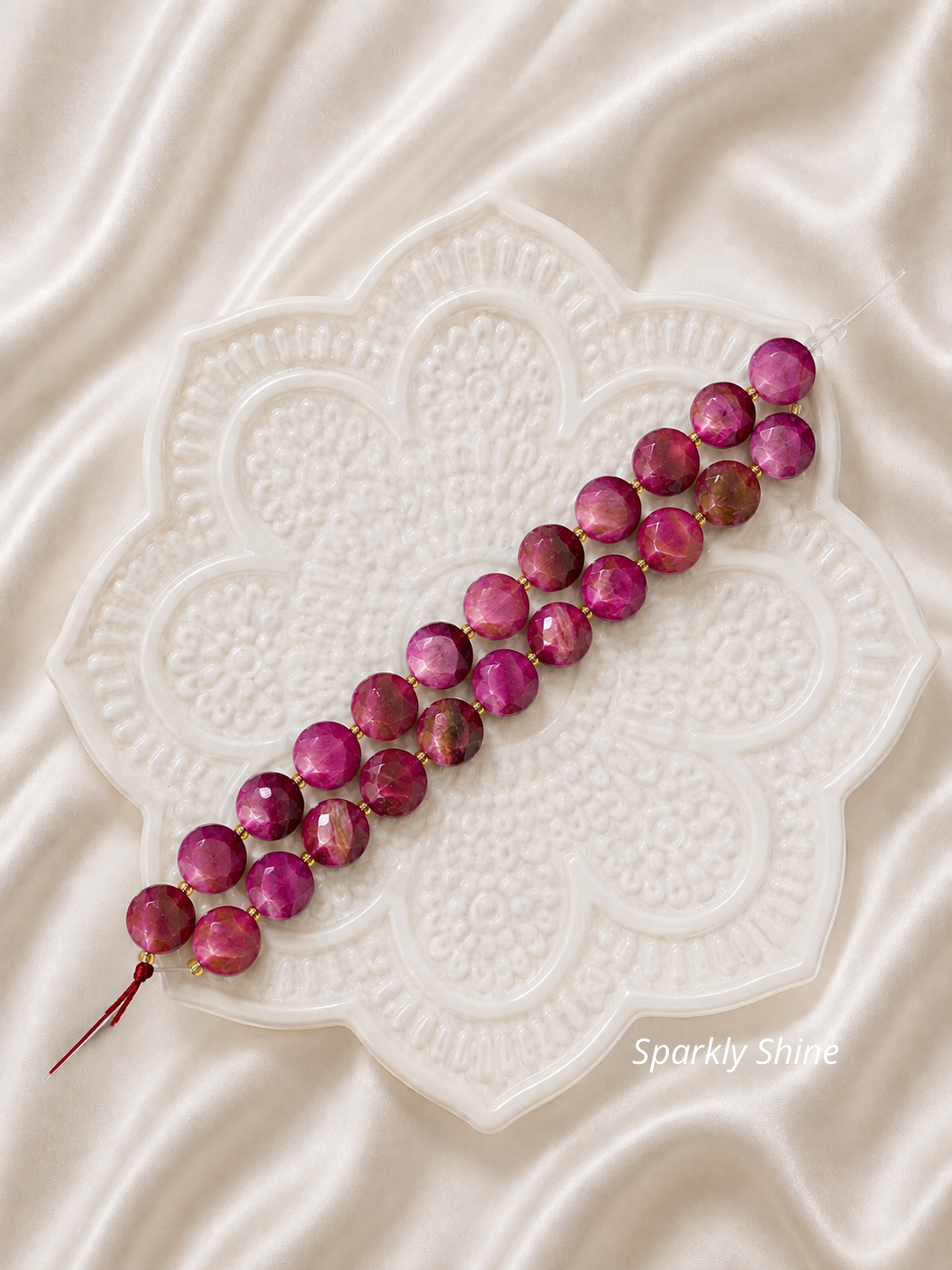 Pierres Naturelles à Facettes Plates- 10mm (15perles)