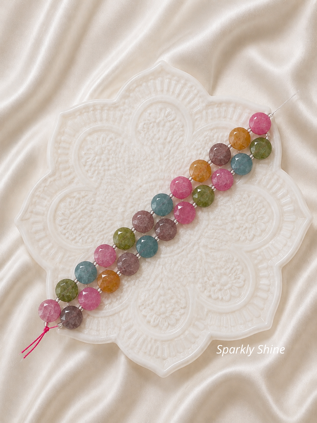 Pierres Naturelles à Facettes Plates- 10mm (15perles)