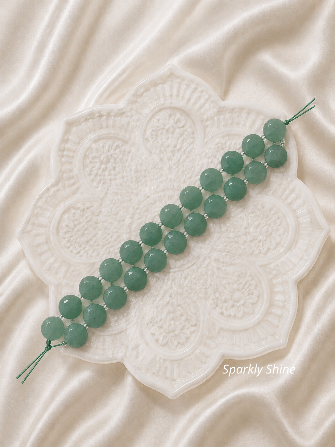 Pierres Naturelles à Facettes Plates- 10mm (15perles)