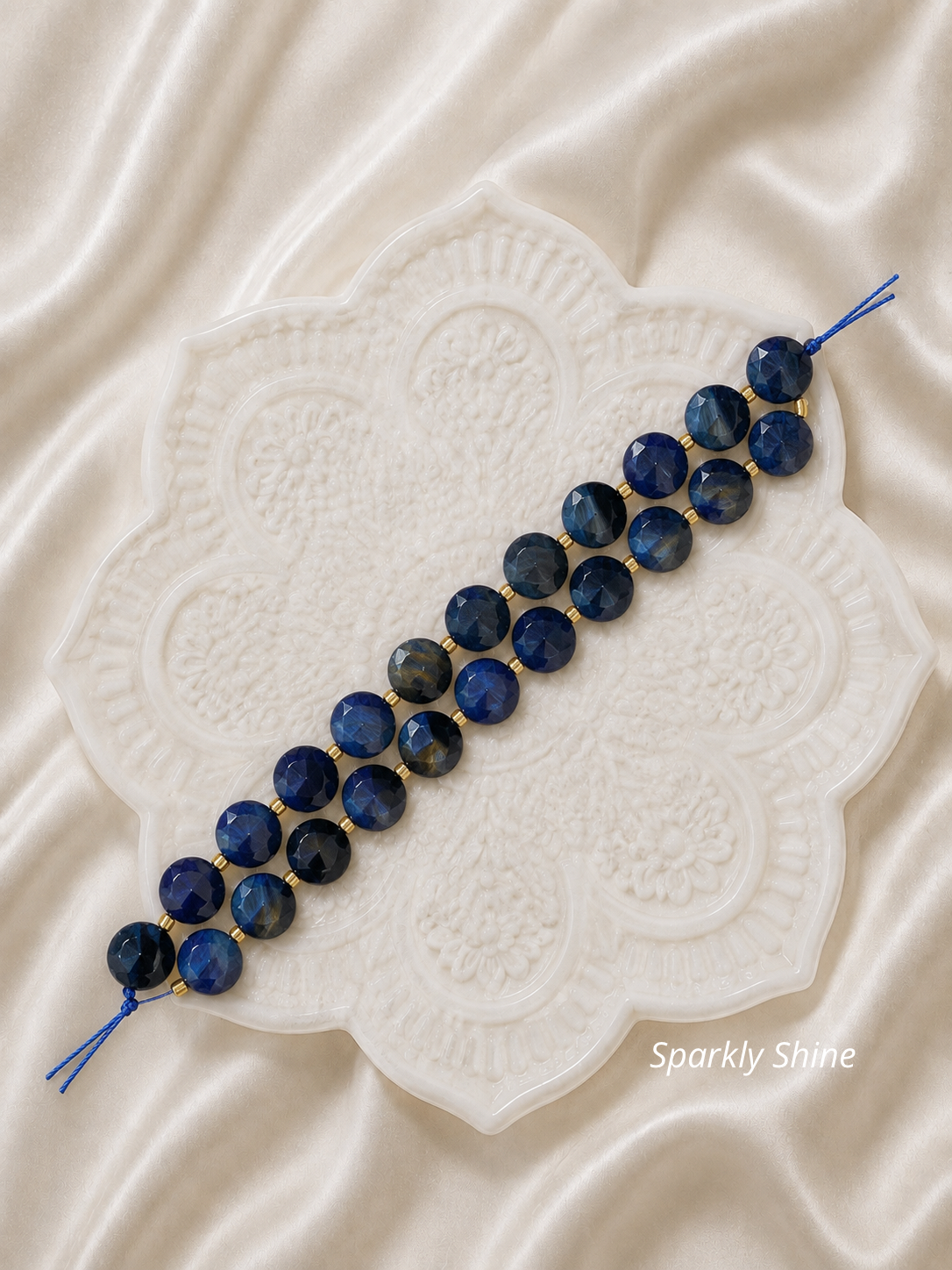 Pierres Naturelles à Facettes Plates- 10mm (15perles)